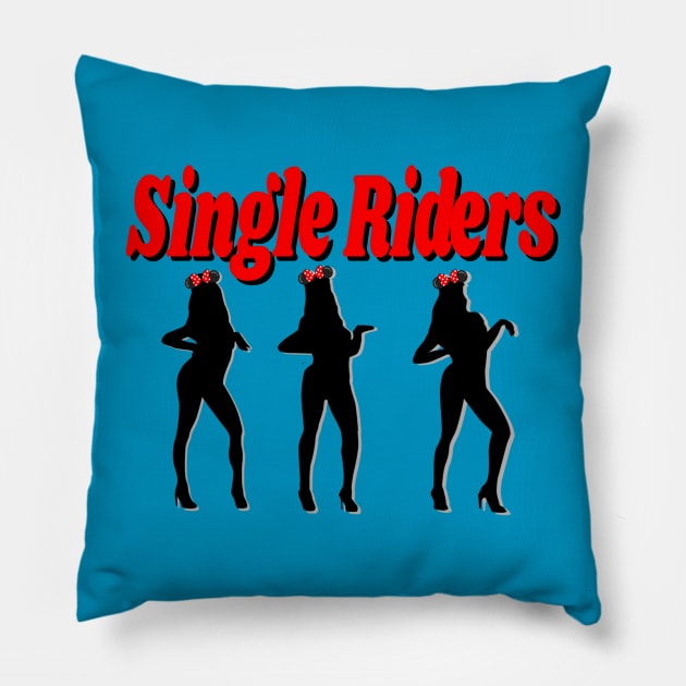 Single Riders Pillow by EnchantedTikiTees