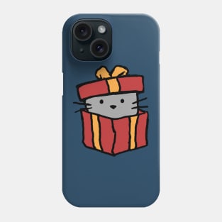 A cat in a gift box Phone Case