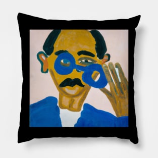 Man with blue glasses Pillow