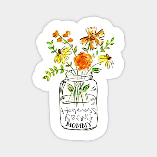 Happiness is being mommy floral gift Magnet