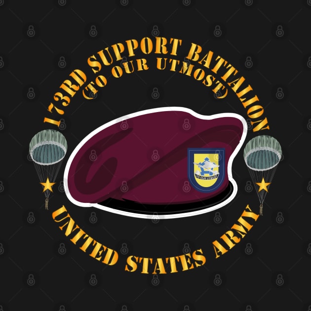 Maroon Beret - FLash - DUI - 173rd Support Battalion - To Our Utmost - US Army X 300 by twix123844