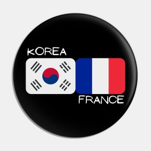 Korean French - Korea, France Pin