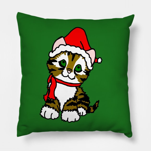 Christmas Kitten Pillow by imphavok