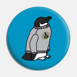 Penguin Loves Christmas Sweaters Pin