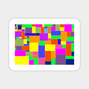 Trippy Patchwork Pattern Magnet