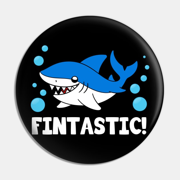 Cute Fintastic Shark Pin by KawaiiAttack