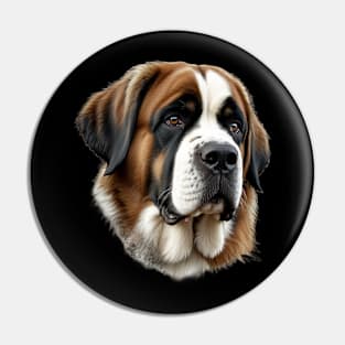 Saint Bernard Dog Design Pin