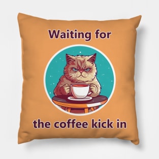 Waiting for the kick Pillow