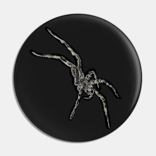 Fishing Spider w/ Six Legs (With Outline) Pin