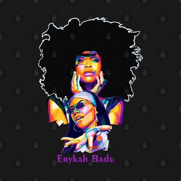 Erykah Badu Pop Art by Ken Asahvey