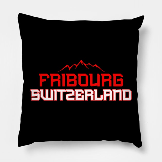 Fribourg switzerland Pillow by HUNTINGisLIFE
