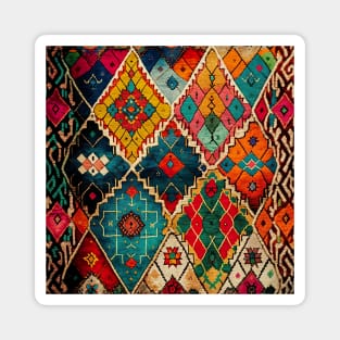 Colorful moroccan rug patterns Magnet