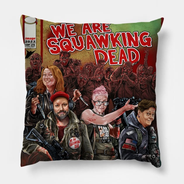 Kirk Manley/SQUAWKING DEAD Comic Book ART Pillow by SQUAWKING DEAD