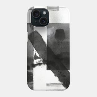 Simple abstract boho, Scandinavian monochrome background. Black-white watercolor. Best for the print, fabric, poster, wallpaper, cover and packaging. Phone Case