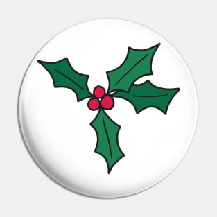 Holiday Holly Pin