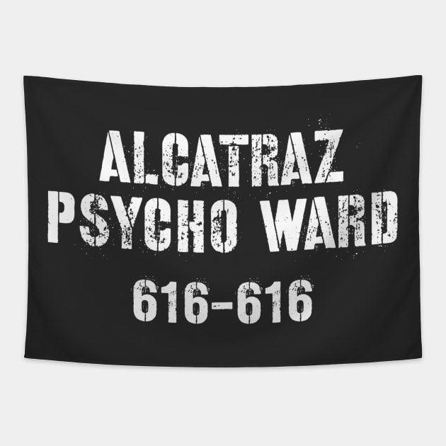 Alcatraz Psycho Ward Tapestry by Raw Designs LDN