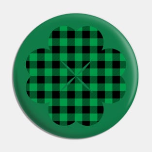 Buffelo Plaid Clover Pin