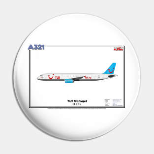 Airbus A321 - TUI Metrojet (Art Print) Pin