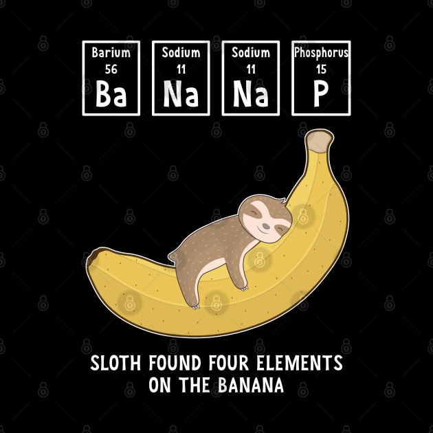 Banana Nap, Cute Baby Sloth Sleeping On The Banana by M Humor