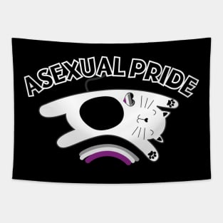 ASEXUAL PRIDE CAT (Black color) Tapestry