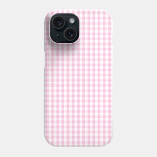 Pastel Pink and White Gingham Pattern Phone Case