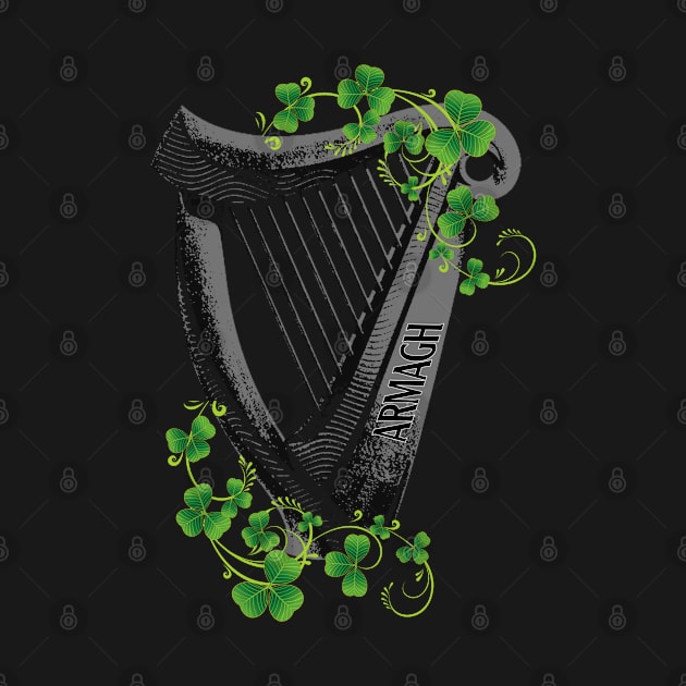 ARMAGH Ireland Harp and Shamrocks by Ireland