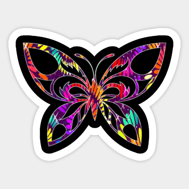 Butterfly 315 - Colorful - Sticker