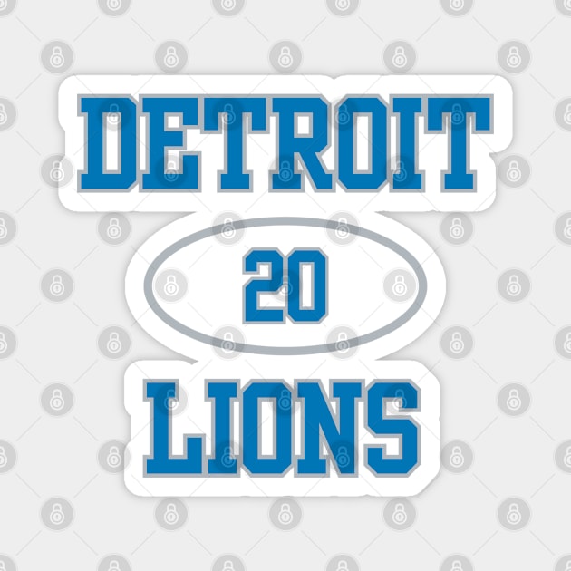 DETROIT LIONS BARRY SANDERS #20 Magnet by capognad