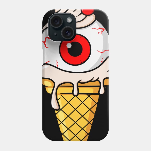 eyeball ice cream cone Phone Case by BadDesignCo
