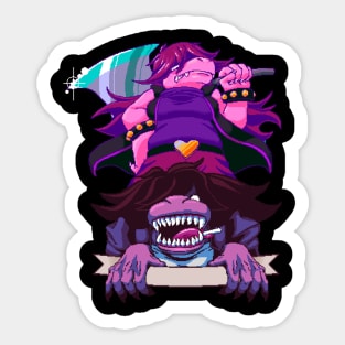 DELTARUNE - Main Characters (Suzie, Lancer, Kriss & RASIEL) Sticker -  Sticker Graphic - Auto, Wall, Laptop, Cell, Truck Sticker for Windows,  Cars