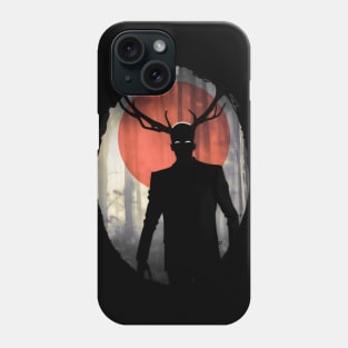 Hannibal Wendigo with Antlers Red Moon Silhouette Phone Case