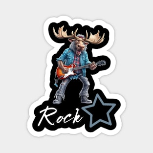 Rockstar Guitar Moose Music Magnet