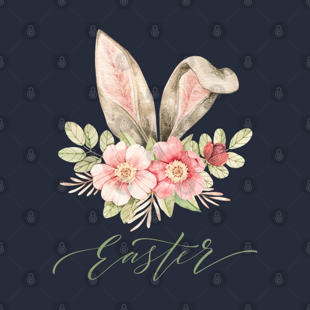 Floral Easter Rabbit Ears Design by Budwood Designs