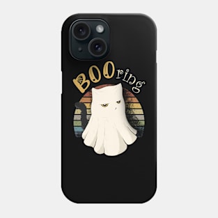 Funny & Cute Black BOOring Ghost Cat Phone Case