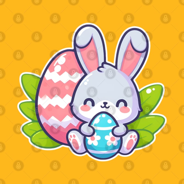 Happy Easter Cute Bunny by beangeerie