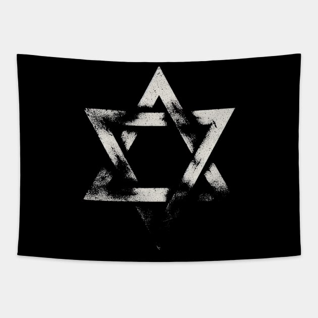 Grungy Star of David Tapestry by MetalByte