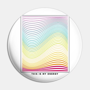 Rainbow Gay Energy Wave Pin