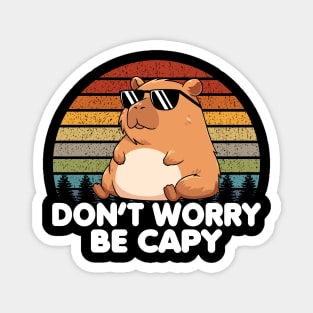 Don't Worry Be Capy Retro Magnet