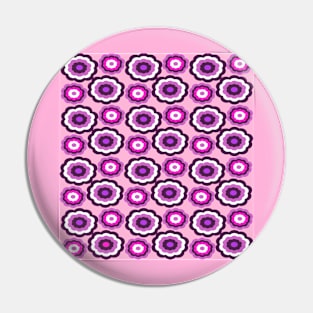 Pink Flower Pattern Pin