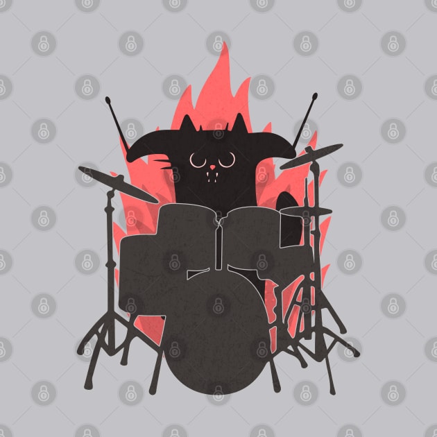 Drumming Cat by Brookcliff