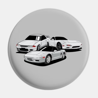 3 legend JDM cars Pin