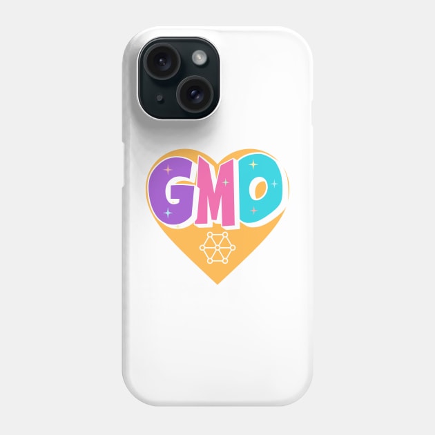 i love gmo heart Phone Case by Groovy Dreams