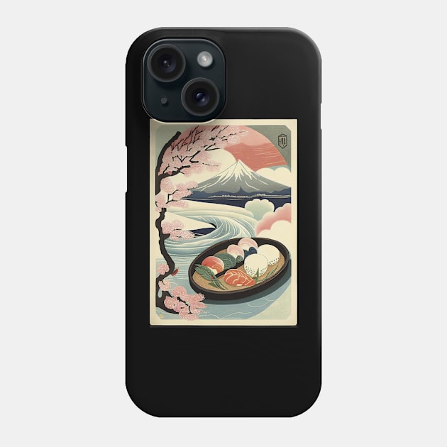 Ukiyo-e Sushi Love Phone Case by Artifique