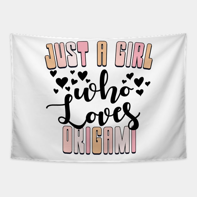 Just a Girl Who Loves Origami Cute Pastel Colors Tapestry by Way Down South