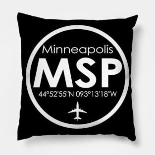 MSP, Minneapolis−Saint Paul International Airport Pillow