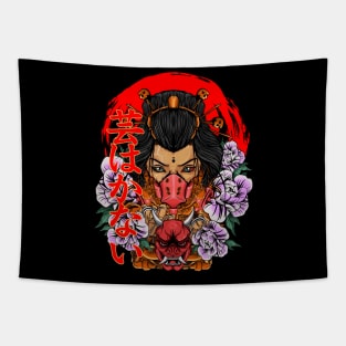 geisha mask mecha Tapestry