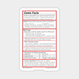 Comic Facts and Warnings Magnet