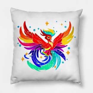 Happy Pride Rainbow Phoenix Pillow