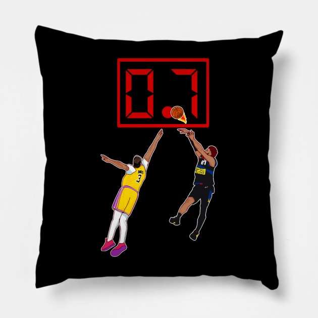 Jamal murray buzzer beater vs. Lakers Pillow by Qrstore