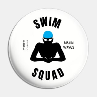 Mens Breaststroke Swim Squad Swimming Fan Gift Pin
